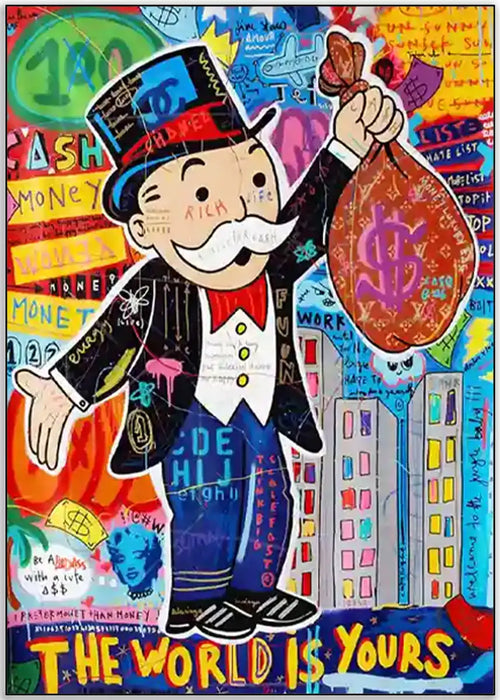 Plakat - Alec Monopoly - The world is yours citat