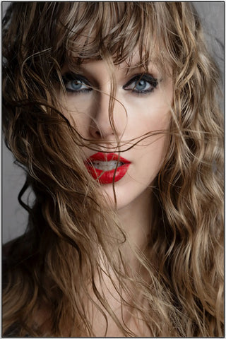 Plakat - Taylor Swift og røde læber - admen.dk