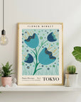 Plakat - Tokyo sort - Flower market - Admen.dk