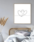 Plakat - Two love hearts kunst - Admen.dk