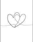 Plakat - Two love hearts kunst - Admen.dk