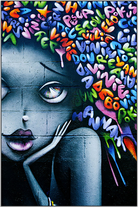 Plakat - Urban girl street kunst