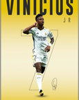 Plakat - Vinicius Jr. i farver - Admen.dk