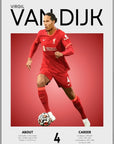 Plakat - Virgil Van Dijk grafisk look - admen.dk