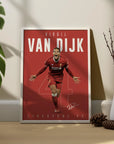 Plakat - Virgil Van Dijk i farve - Admen.dk