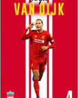Plakat - Virgil Van Dijk i sejr - Admen.dk