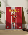 Plakat - Virgil Van Dijk i sejr - Admen.dk