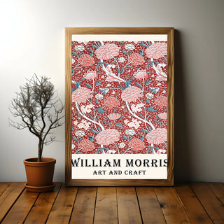 Plakat - William Morris - Røde farver kunst - admen.dk