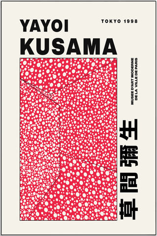 Plakat - Yayoi Kusama - Red dots Paris kunst - admen.dk