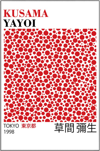 Plakat - Yayoi Kusama - Tokyo røde prikker - admen.dk