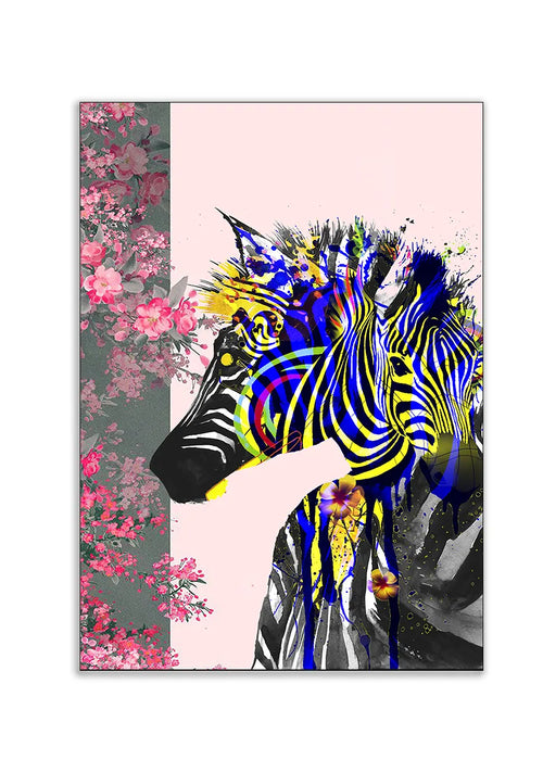 Plakat - Zebra mix kunst