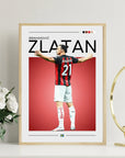 Plakat - Zlatan Ibrahimović grafisk look - Admen.dk