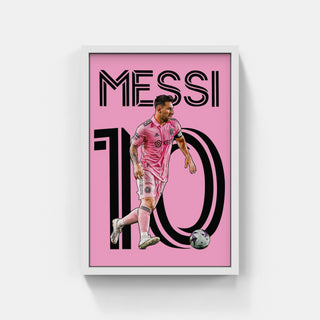 Plakat - Messi Inter Miami i pink - admen.dk