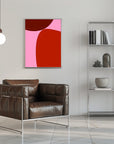 Plakat - Curved Red Shapes