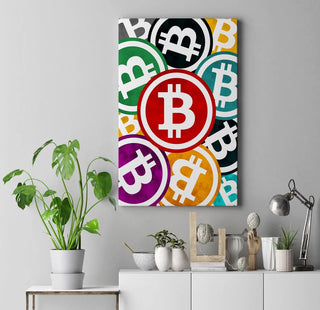 Plakat - Bitcoin cirkelformet kunst - admen.dk