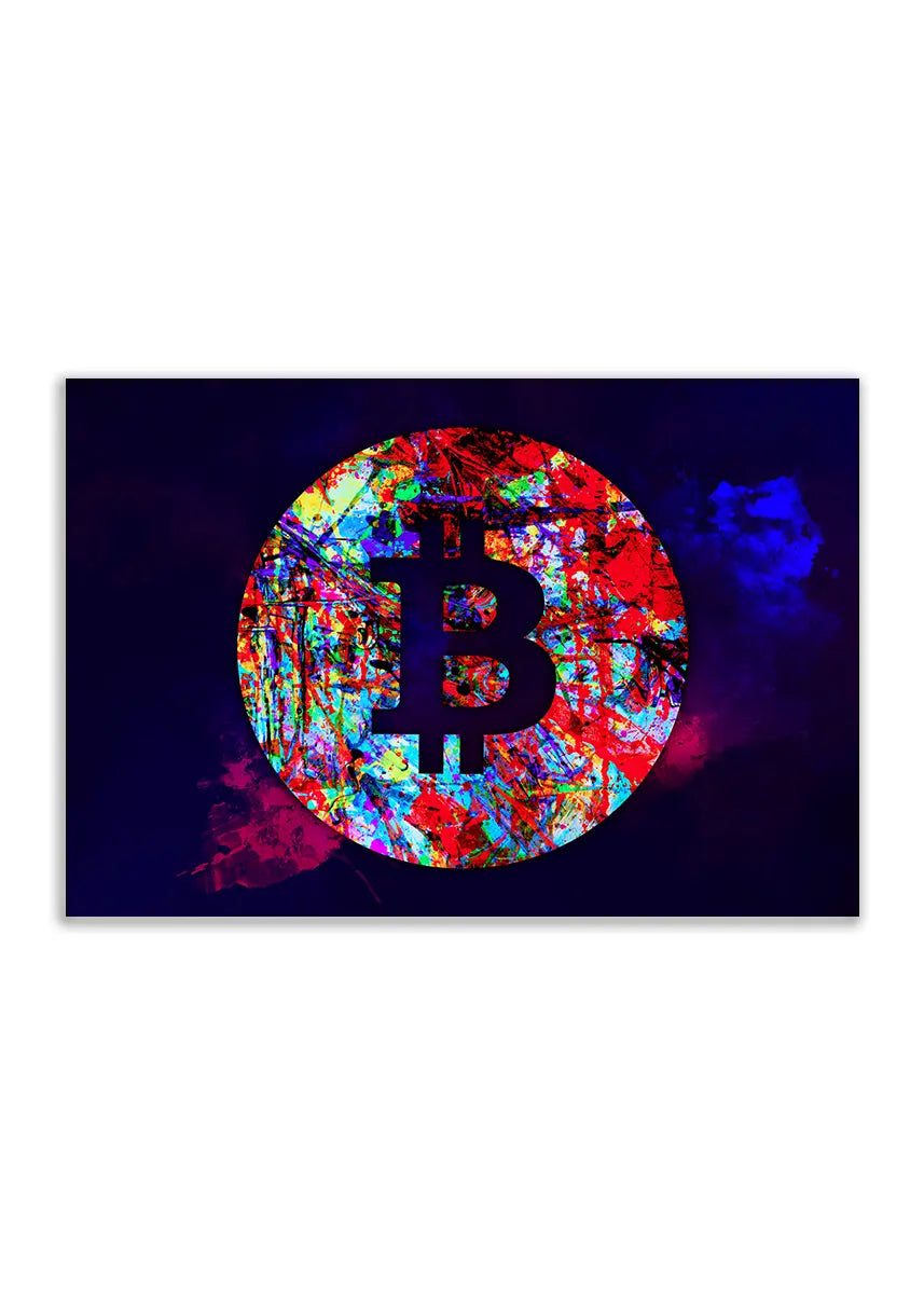 Plakat - Bitcoin colors kunst – Admen.dk