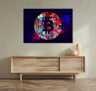 Plakat - Bitcoin colors kunst - admen.dk