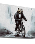 Canvas - Bear on bike