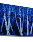 Canvas - Birch Trees BLUE - Admen.dk