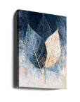 Canvas - Abstract Leaves in Blues 1 - Admen.dk