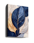 Canvas - Abstract Leaves in Blues 2 - Admen.dk