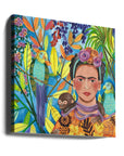 Canvas - Frida and her parrots - Admen.dk