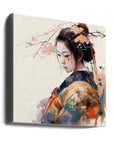Canvas - Japan World Watercolor Painting (12) - Admen.dk