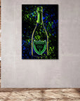 Plakat - Champagne flaske kunst - admen.dk