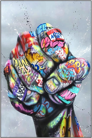 Plakat - Colorful hand kunst - admen.dk
