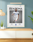 Plakat - Karim Benzema grafisk look - Admen.dk