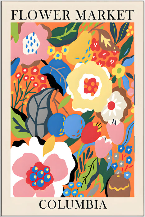 Plakat - Columbia - Flower market