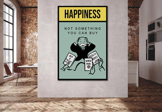 Plakat - Happiness citat - admen.dk