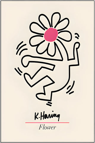 Plakat - Keith Haring i pink - admen.dk