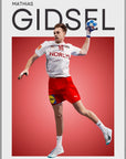 Plakat - Mathias Gidsel grafisk look - Admen.dk