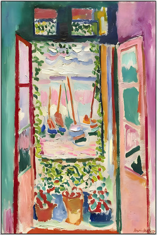 Plakat - Matisse - Open window view - admen.dk