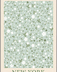 Plakat - New York lysegrøn - Flower market - admen.dk