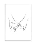 Plakat - Holding hands heart kunst - admen.dk