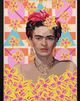 Plakat - Frida with flowers - Admen.dk
