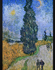Plakat - Vincent Van Gogh's Road With Cypress and Star 1890 - Admen.dk