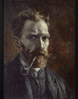 Plakat - Vincent Van Gogh's Self Portrait With Pipe (1886) - Admen.dk