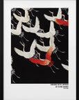 Plakat - Furisode with a myriad of flying cranes