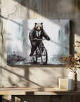 Canvas - Bear on bike