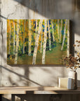 Canvas - Birch Trees GREEN - Admen.dk