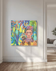 Canvas - Frida and her parrots - Admen.dk
