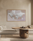 Plakat - Detailed world map with cities Qawi
