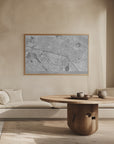 Plakat - Gray map of Kiev downtown (pre-war)