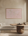 Plakat - Inspirational pink and gold world map