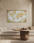 Plakat - Blythe world map silhouette