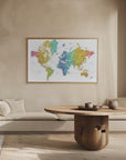 Plakat - Jude world map in Spanish
