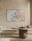 Poster - Neutral detailed map of Europe